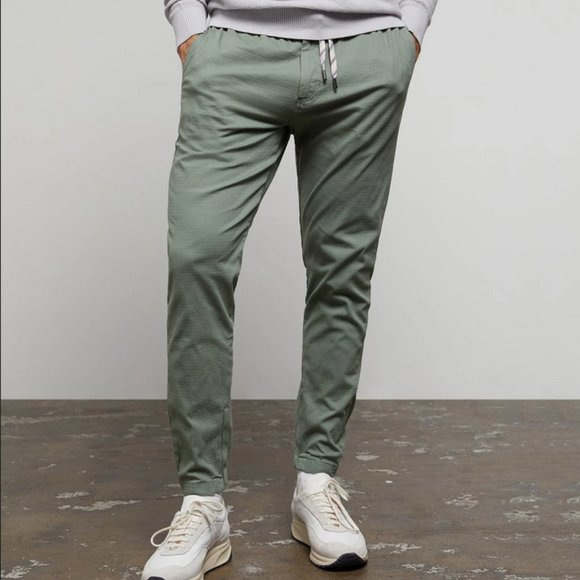 Onia All Terrain Ripstop Cotton Joggers in Sea Moss Green NWT